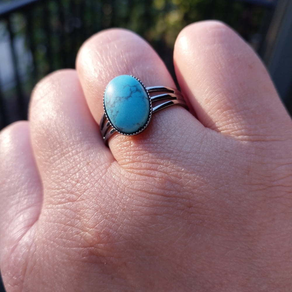 Adjustable Turquoise Ring - Picture 2 of 6